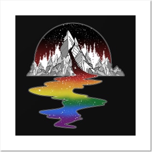 Gay Rainbow River Mountain Posters and Art